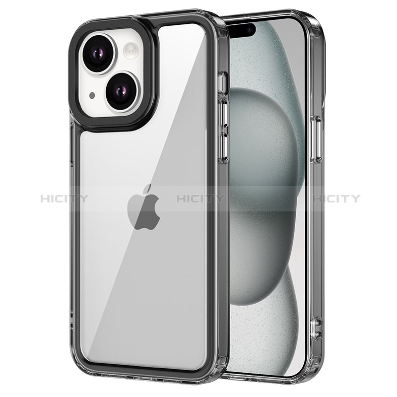 Carcasa Bumper Funda Silicona Transparente AC1 para Apple iPhone 14 Plus Negro