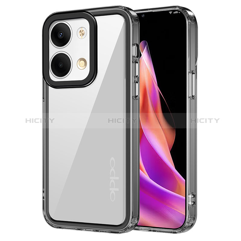 Carcasa Bumper Funda Silicona Transparente AC1 para Oppo Reno9 5G Negro