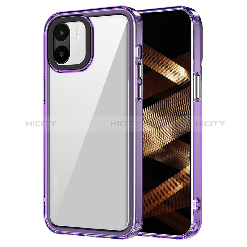 Carcasa Bumper Funda Silicona Transparente AC1 para Xiaomi Poco C50 Purpura Claro