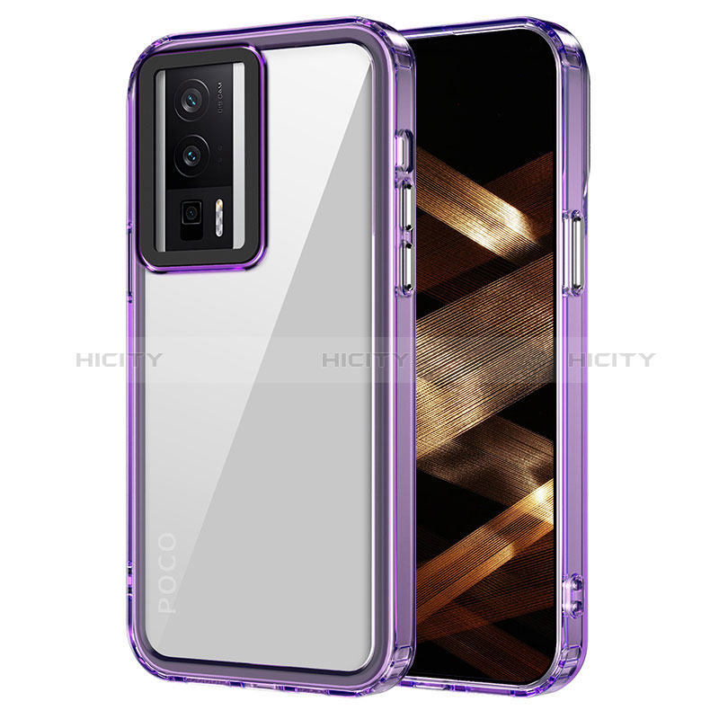 Carcasa Bumper Funda Silicona Transparente AC1 para Xiaomi Redmi K60 5G Purpura Claro