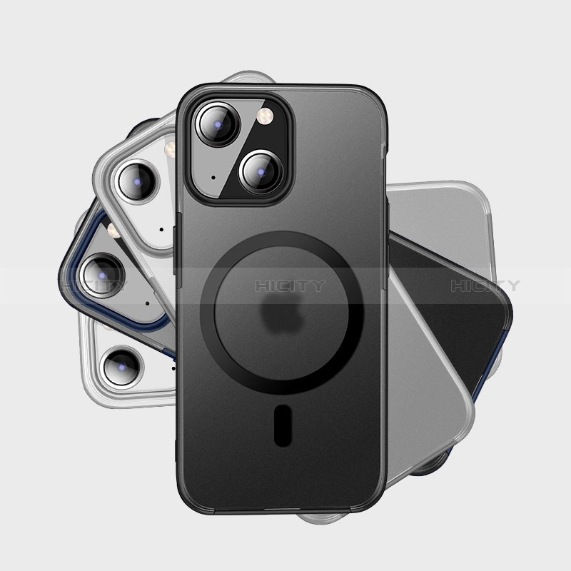 Carcasa Bumper Funda Silicona Transparente con Mag-Safe Magnetic QC1 para Apple iPhone 15