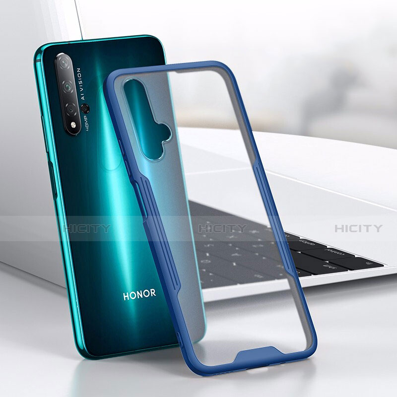 Carcasa Bumper Funda Silicona Transparente Espejo H01 para Huawei Honor 20S Azul