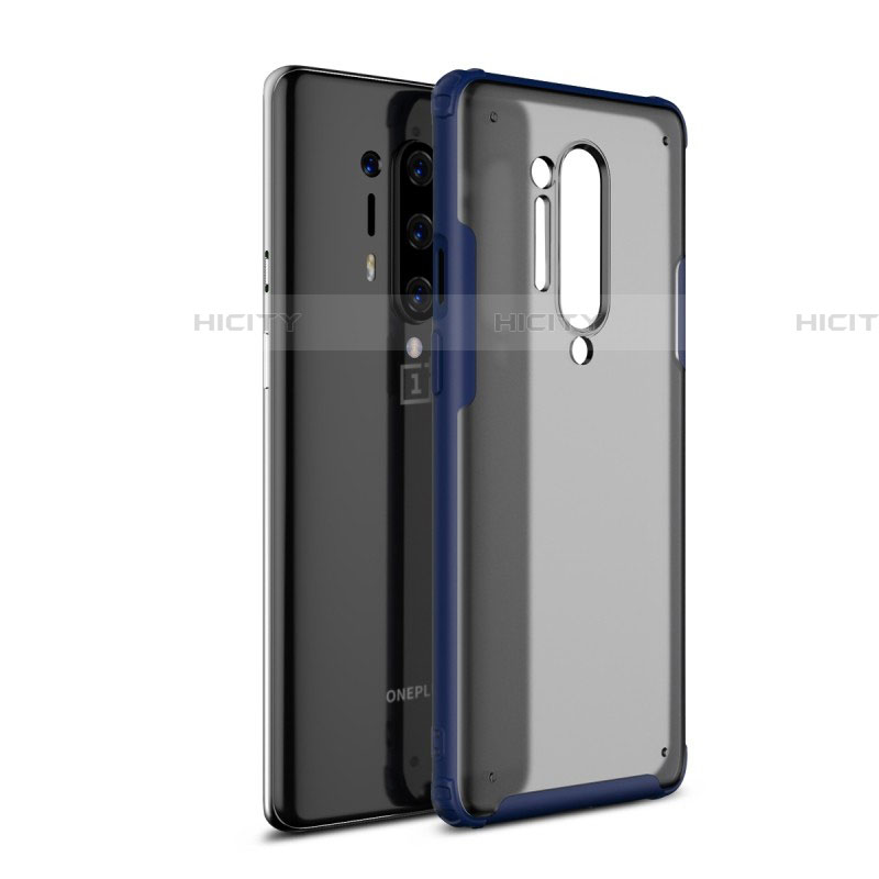 Carcasa Bumper Funda Silicona Transparente Espejo H01 para OnePlus 8 Pro Azul