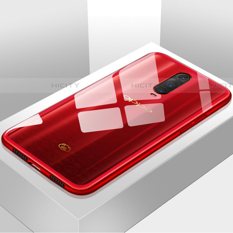 Carcasa Bumper Funda Silicona Transparente Espejo H01 para Oppo RX17 Pro Rojo