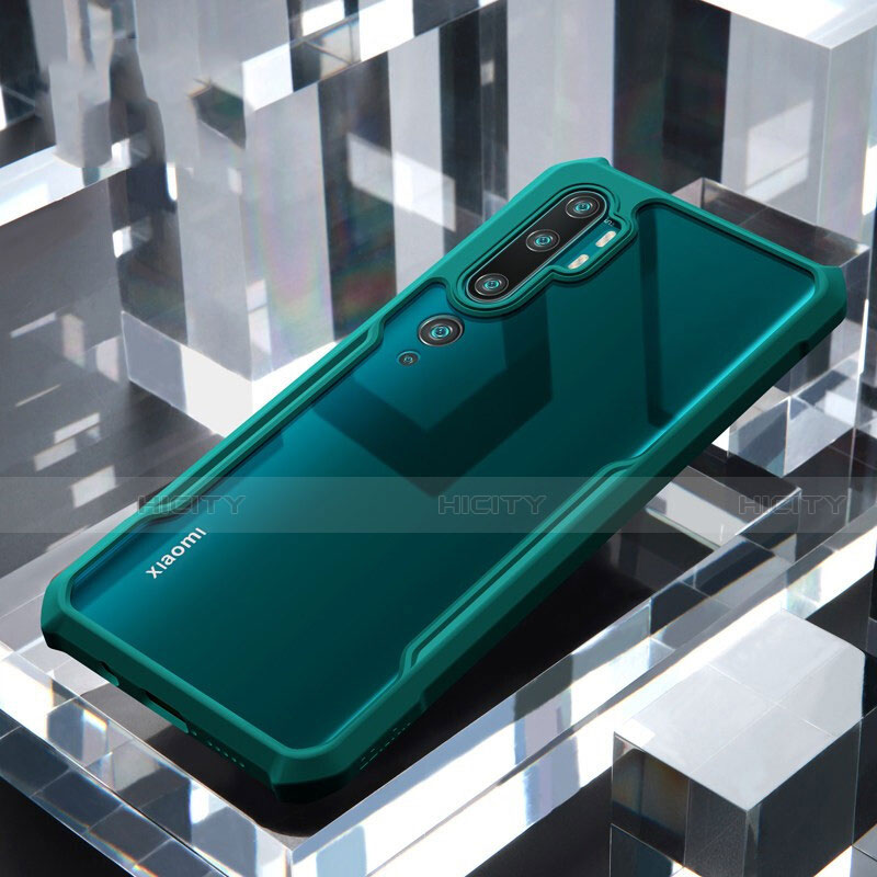 Carcasa Bumper Funda Silicona Transparente Espejo H01 para Xiaomi Mi Note 10 Pro Verde