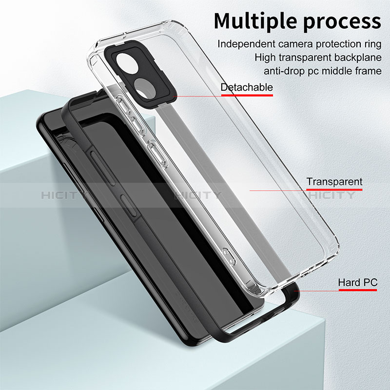 Carcasa Bumper Funda Silicona Transparente Espejo H01P para Motorola Moto E13