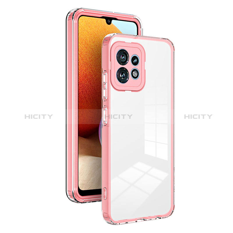 Carcasa Bumper Funda Silicona Transparente Espejo H01P para Motorola Moto Edge 40 Pro 5G Oro Rosa