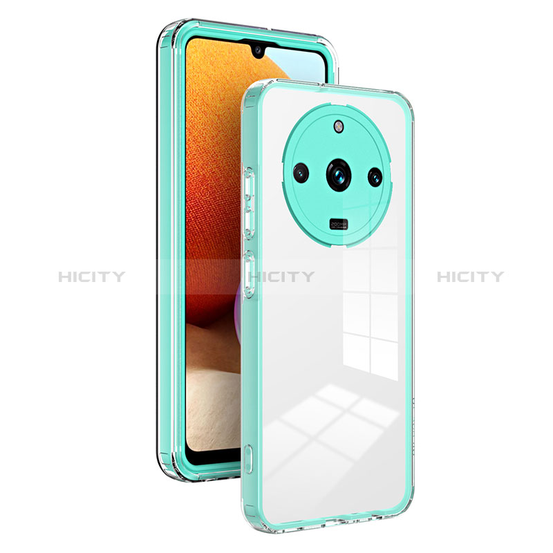 Carcasa Bumper Funda Silicona Transparente Espejo H01P para Realme 11 Pro+ Plus 5G Verde