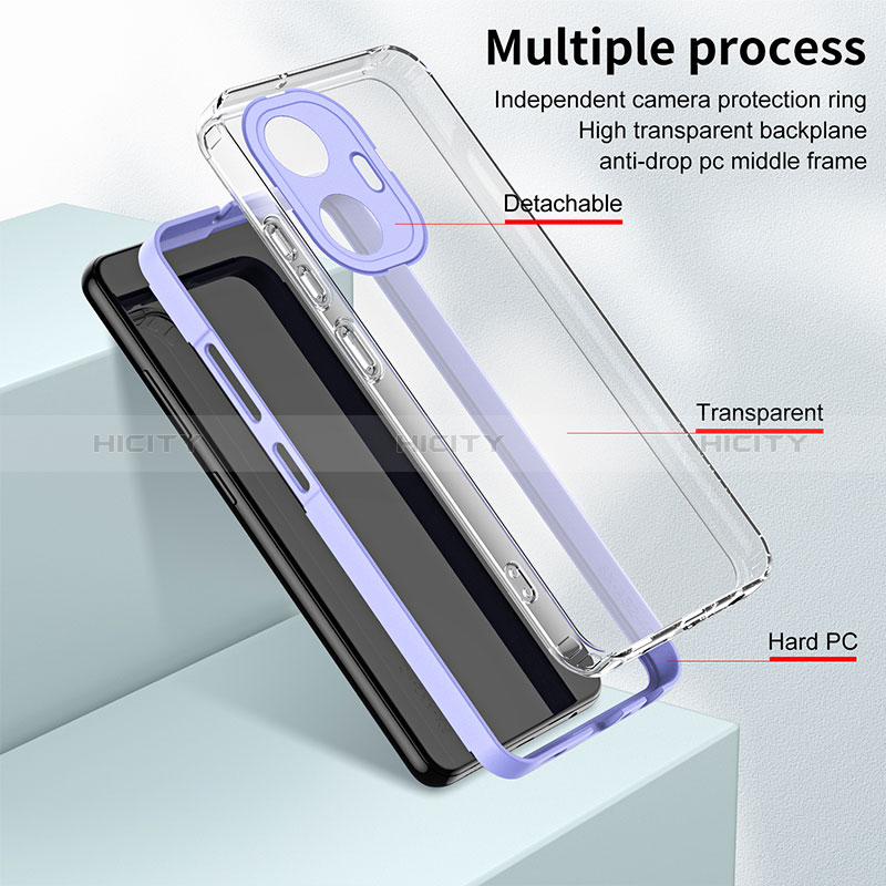 Carcasa Bumper Funda Silicona Transparente Espejo H01P para Realme C55