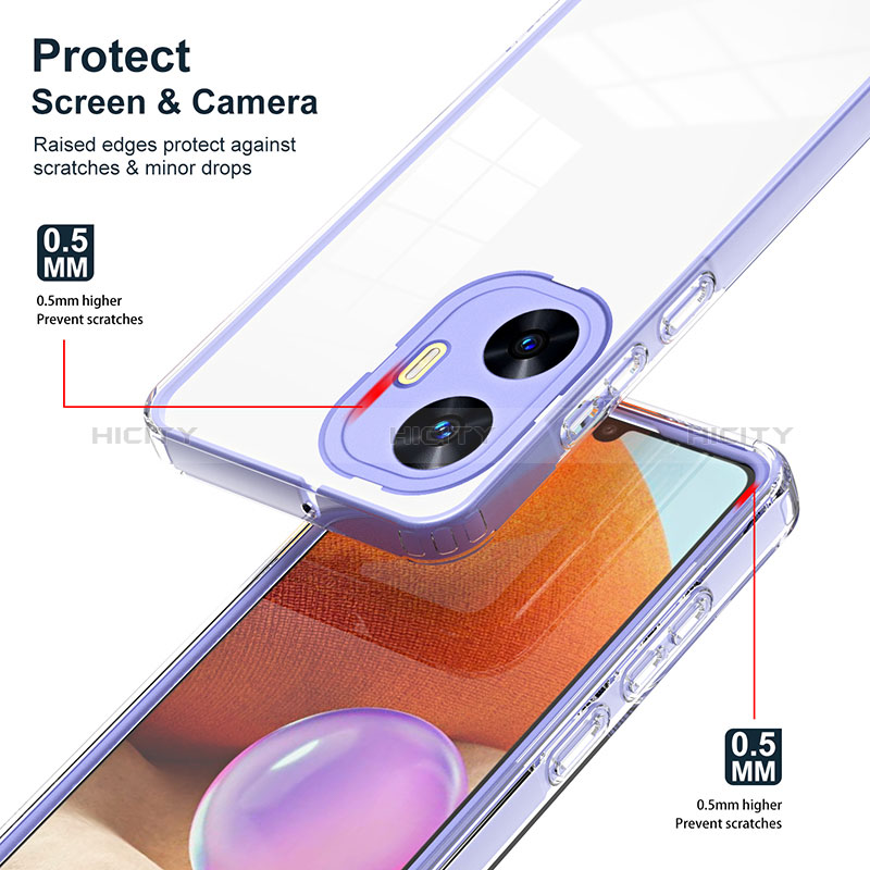 Carcasa Bumper Funda Silicona Transparente Espejo H01P para Realme C55