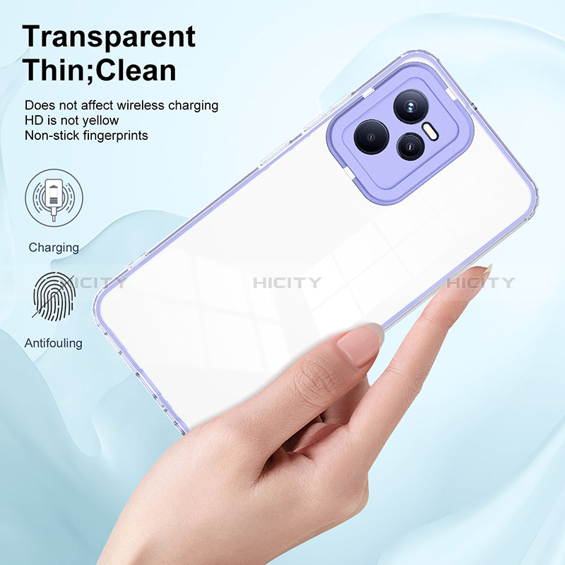 Carcasa Bumper Funda Silicona Transparente Espejo H01P para Realme Narzo 50A Prime