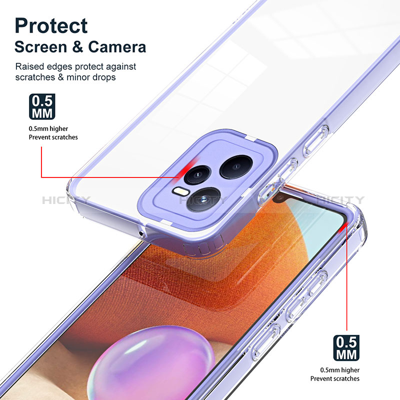 Carcasa Bumper Funda Silicona Transparente Espejo H01P para Realme Narzo 50A Prime