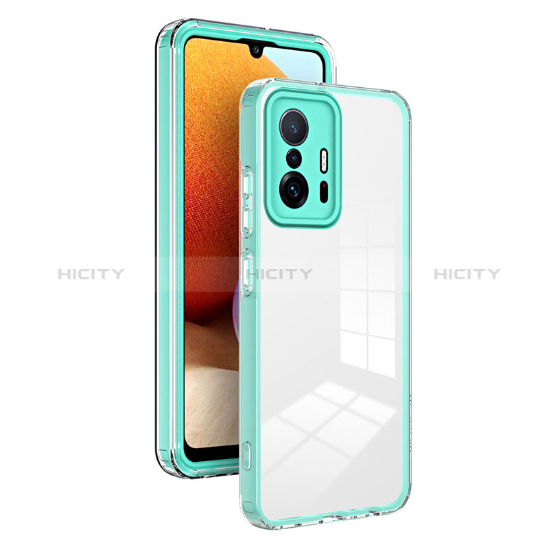 Carcasa Bumper Funda Silicona Transparente Espejo H01P para Xiaomi Mi 11T Pro 5G Verde