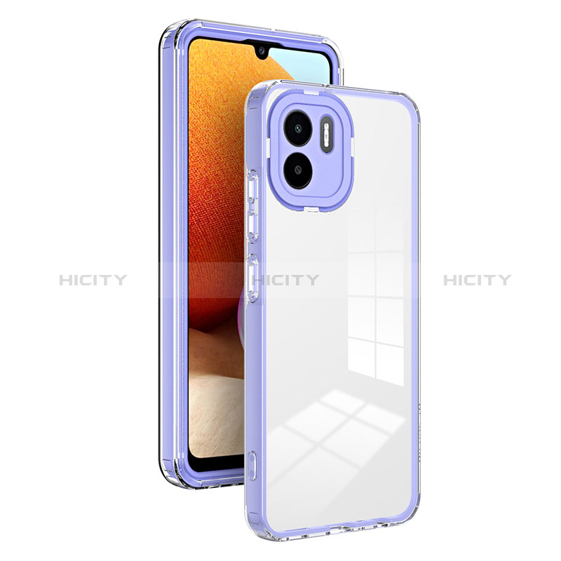 Carcasa Bumper Funda Silicona Transparente Espejo H01P para Xiaomi Poco C51 Morado