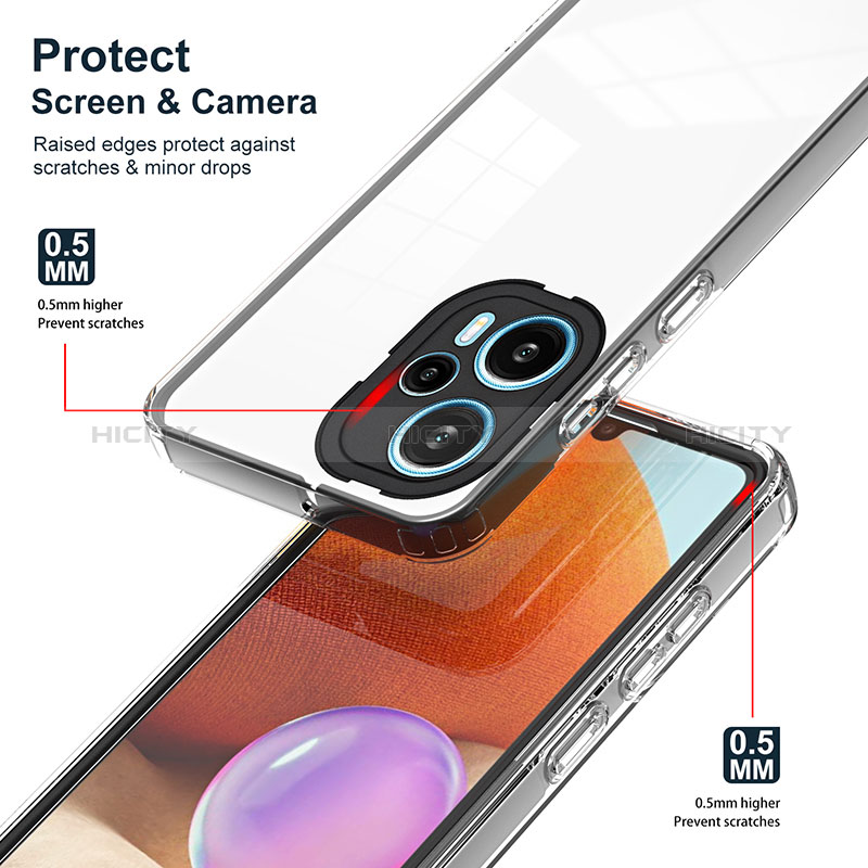 Carcasa Bumper Funda Silicona Transparente Espejo H01P para Xiaomi Poco F5 5G