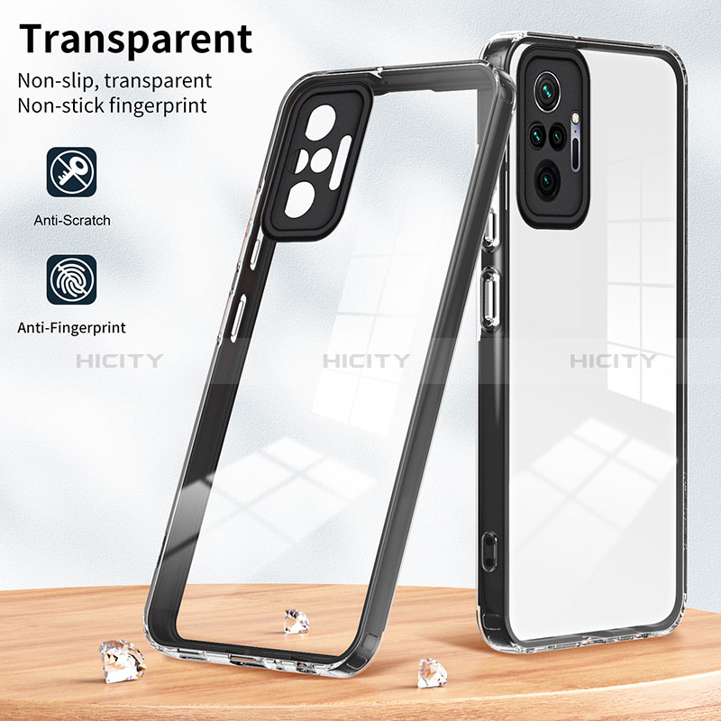 Carcasa Bumper Funda Silicona Transparente Espejo H01P para Xiaomi Redmi Note 10 Pro Max