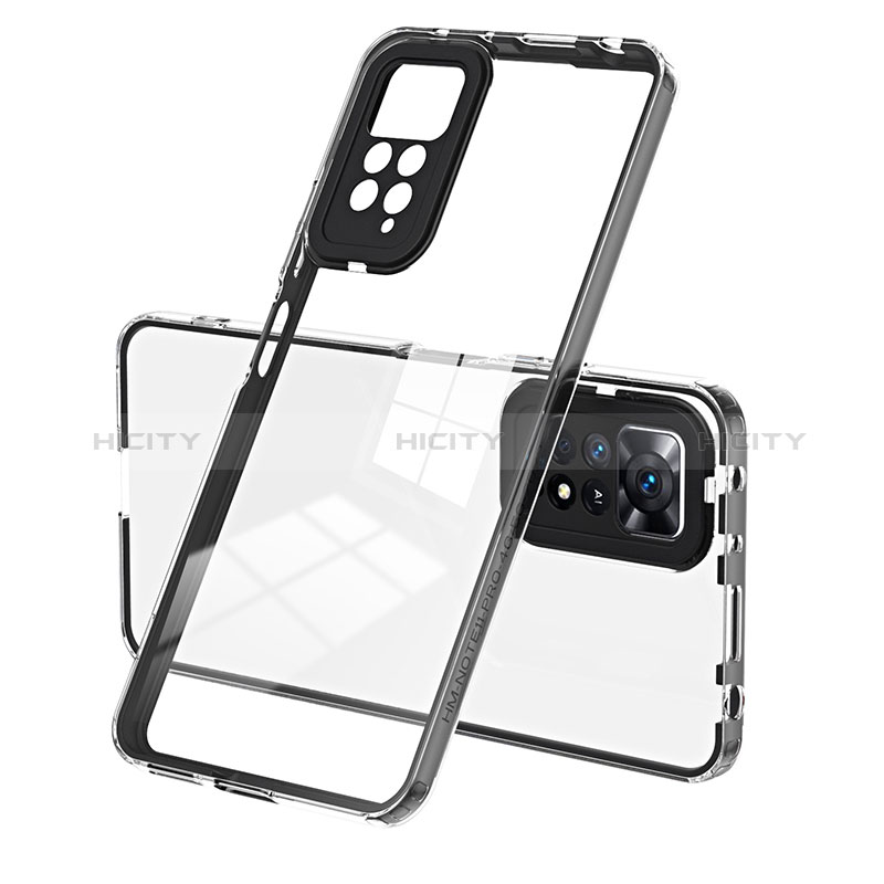 Carcasa Bumper Funda Silicona Transparente Espejo H01P para Xiaomi Redmi Note 11 4G (2022) Negro