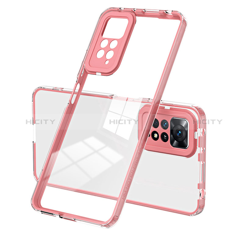 Carcasa Bumper Funda Silicona Transparente Espejo H01P para Xiaomi Redmi Note 11 4G (2022) Oro Rosa