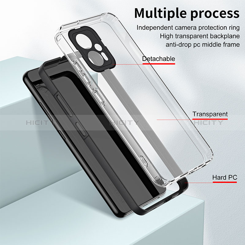 Carcasa Bumper Funda Silicona Transparente Espejo H01P para Xiaomi Redmi Note 11 Pro+ Plus 5G
