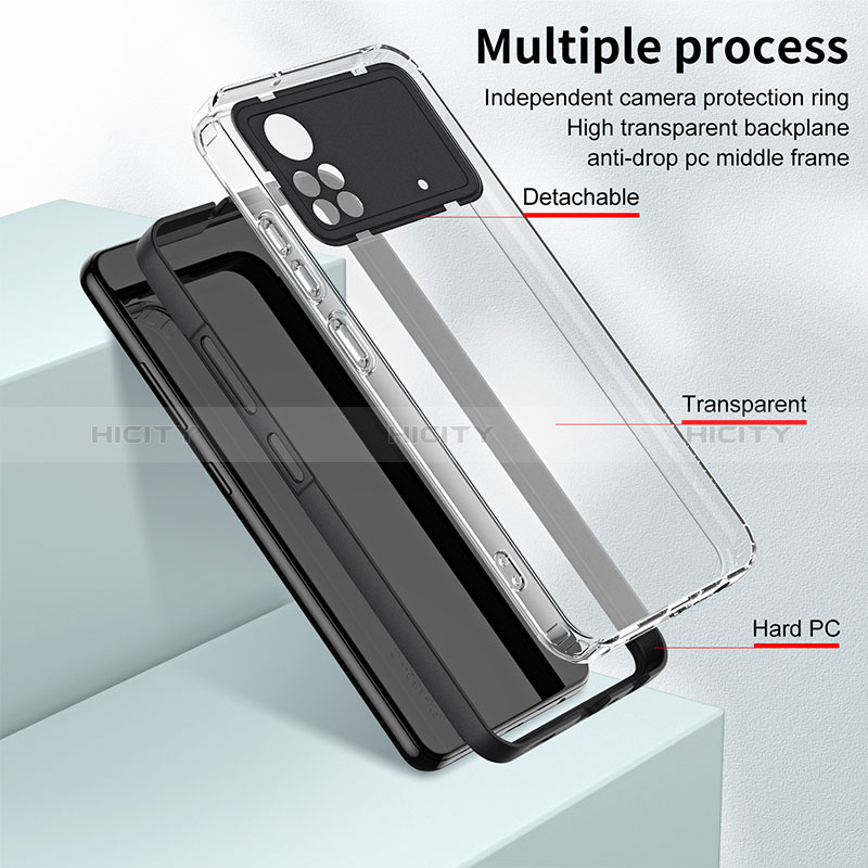 Carcasa Bumper Funda Silicona Transparente Espejo H01P para Xiaomi Redmi Note 11E Pro 5G