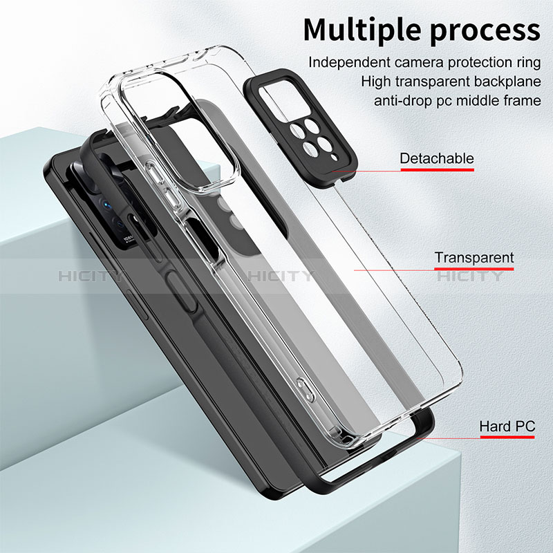 Carcasa Bumper Funda Silicona Transparente Espejo H01P para Xiaomi Redmi Note 11S 4G