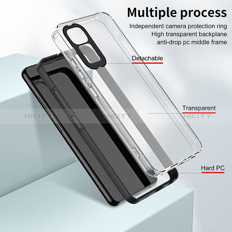 Carcasa Bumper Funda Silicona Transparente Espejo H01P para Xiaomi Redmi Note 11S 4G