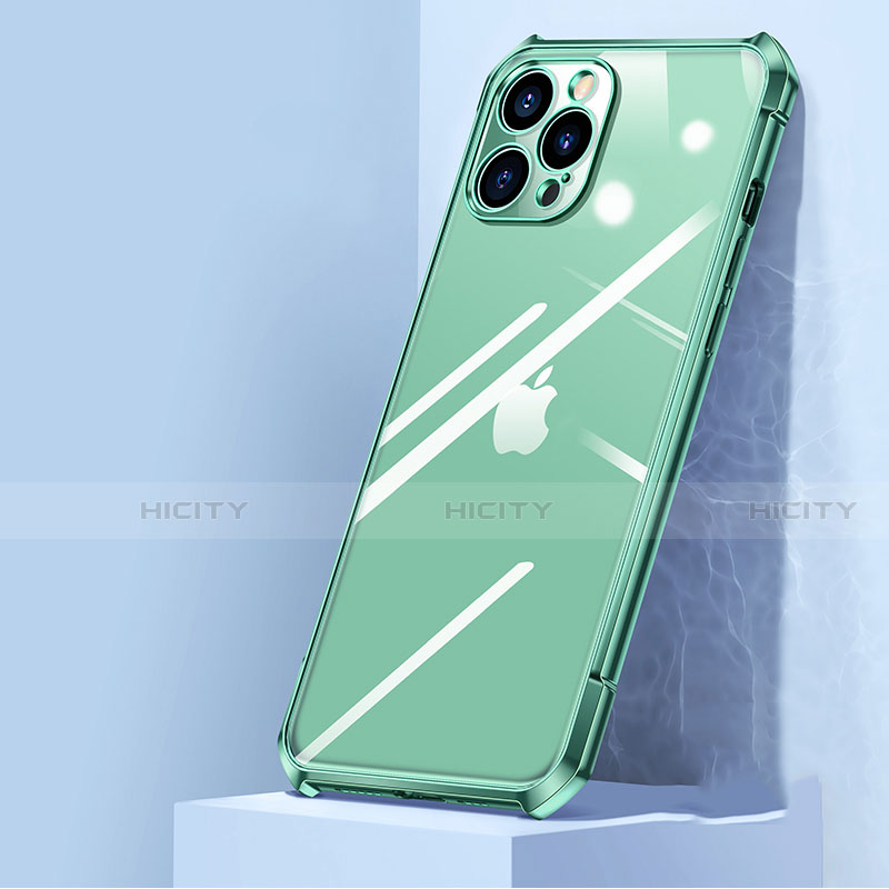 Carcasa Bumper Funda Silicona Transparente Espejo H02 para Apple iPhone 12 Pro Verde