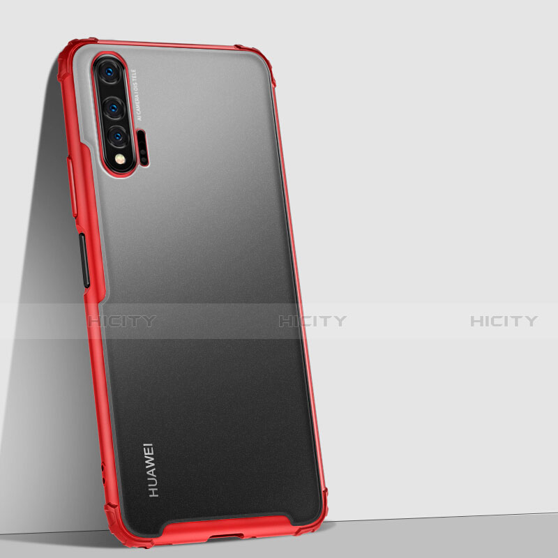 Carcasa Bumper Funda Silicona Transparente Espejo H02 para Huawei Nova 6 5G Rojo