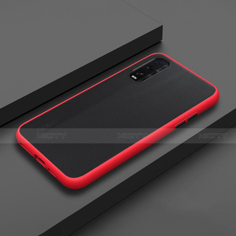 Carcasa Bumper Funda Silicona Transparente Espejo H02 para Oppo Find X2 Rojo