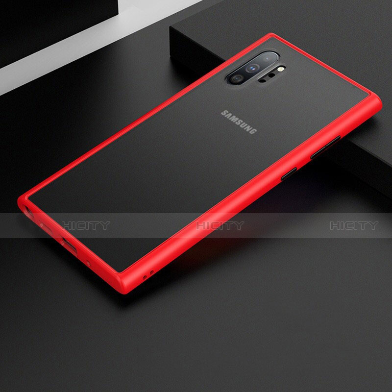 Carcasa Bumper Funda Silicona Transparente Espejo H02 para Samsung Galaxy Note 10 Plus Rojo