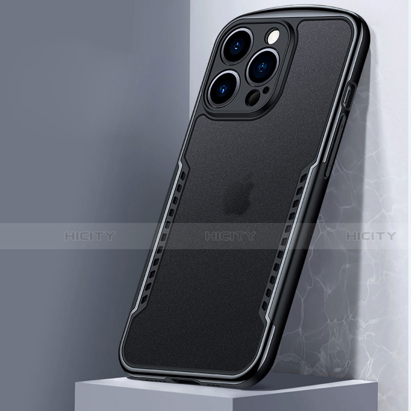 Carcasa Bumper Funda Silicona Transparente Espejo M01 para Apple iPhone 13 Pro Max Negro