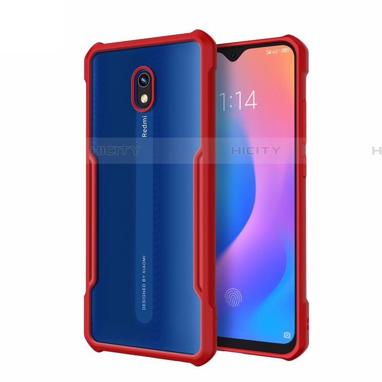 Carcasa Bumper Funda Silicona Transparente Espejo M01 para Xiaomi Redmi 8A Rojo