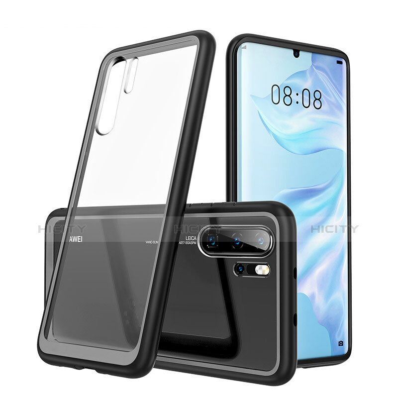 Carcasa Bumper Funda Silicona Transparente Espejo M02 para Huawei P30 Pro New Edition Negro