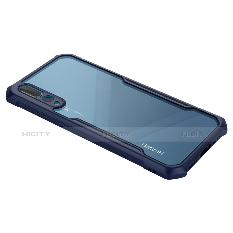 Carcasa Bumper Funda Silicona Transparente Espejo M03 para Huawei P20 Pro Azul