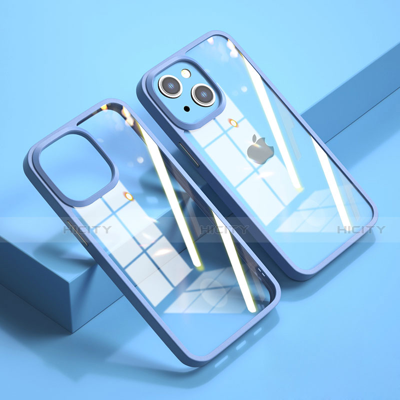 Carcasa Bumper Funda Silicona Transparente Espejo M04 para Apple iPhone 13 Azul