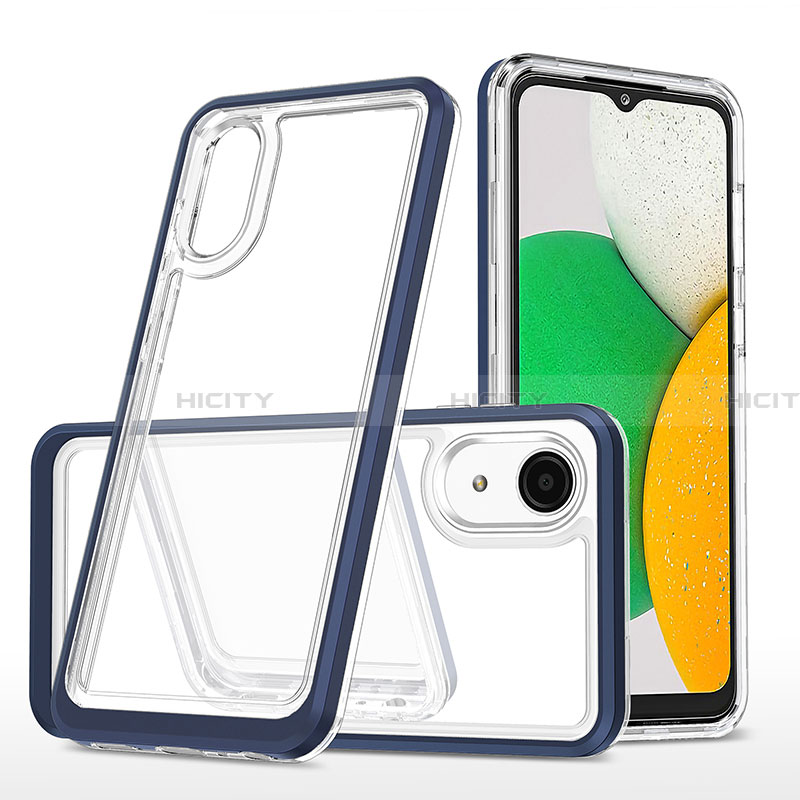 Carcasa Bumper Funda Silicona Transparente Espejo MQ1 para Samsung Galaxy A03 Core Azul