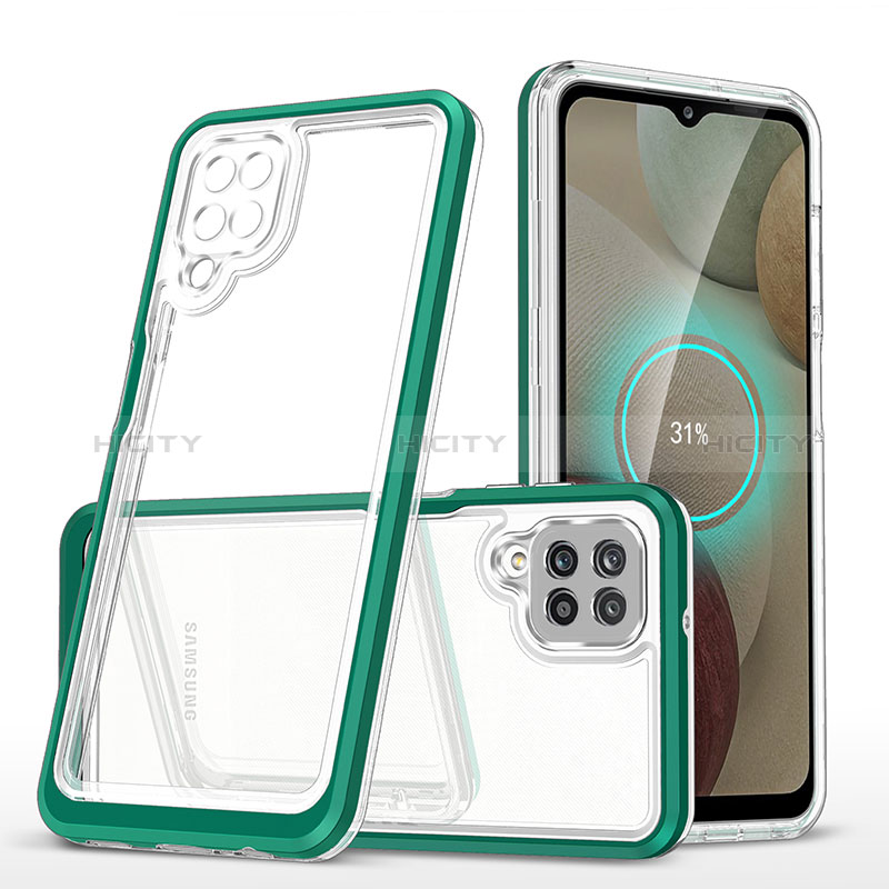 Carcasa Bumper Funda Silicona Transparente Espejo MQ1 para Samsung Galaxy A12 Verde