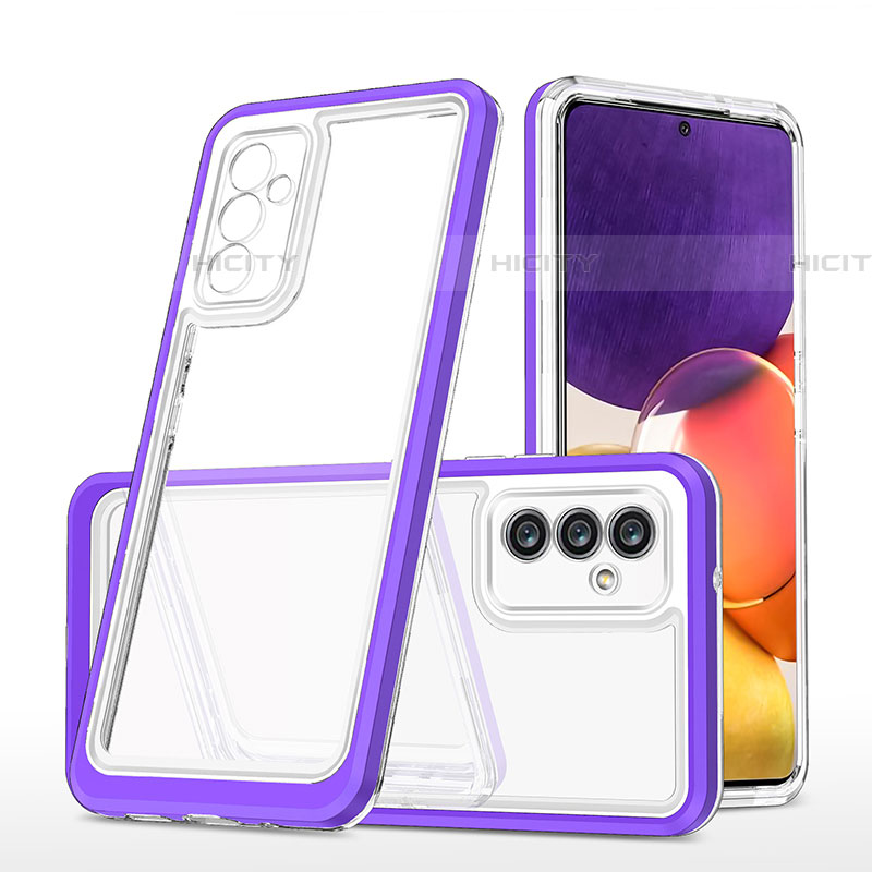 Carcasa Bumper Funda Silicona Transparente Espejo MQ1 para Samsung Galaxy A24 4G Morado