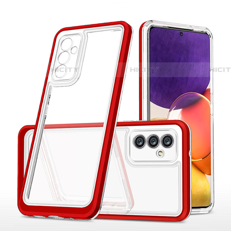 Carcasa Bumper Funda Silicona Transparente Espejo MQ1 para Samsung Galaxy A82 5G Rojo
