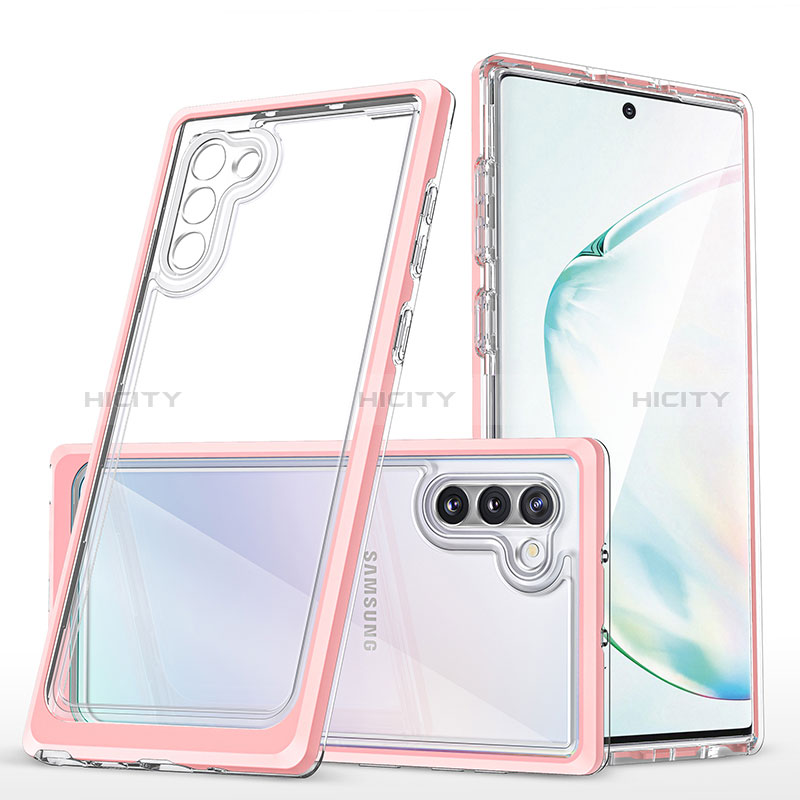 Carcasa Bumper Funda Silicona Transparente Espejo MQ1 para Samsung Galaxy Note 10 5G Oro Rosa