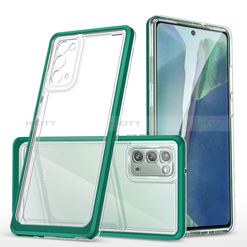 Carcasa Bumper Funda Silicona Transparente Espejo MQ1 para Samsung Galaxy Note 20 5G Verde