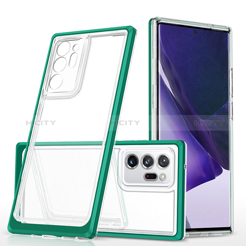 Carcasa Bumper Funda Silicona Transparente Espejo MQ1 para Samsung Galaxy Note 20 Ultra 5G Verde