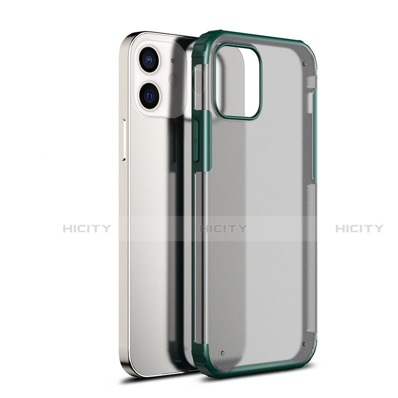 Carcasa Bumper Funda Silicona Transparente Espejo para Apple iPhone 12 Verde