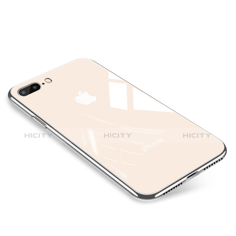 Carcasa Bumper Funda Silicona Transparente Espejo para Apple iPhone 7 Plus Oro