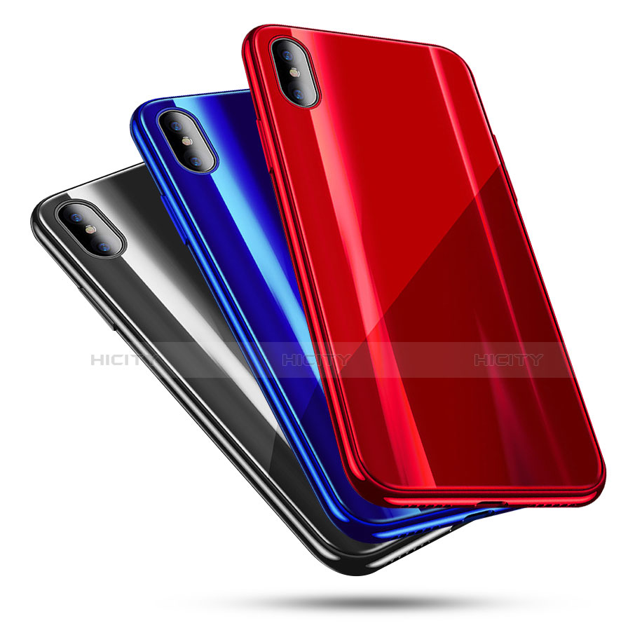 Carcasa Bumper Funda Silicona Transparente Espejo para Apple iPhone X