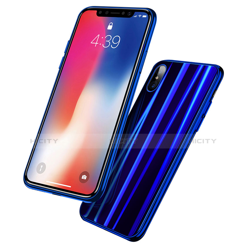 Carcasa Bumper Funda Silicona Transparente Espejo para Apple iPhone X