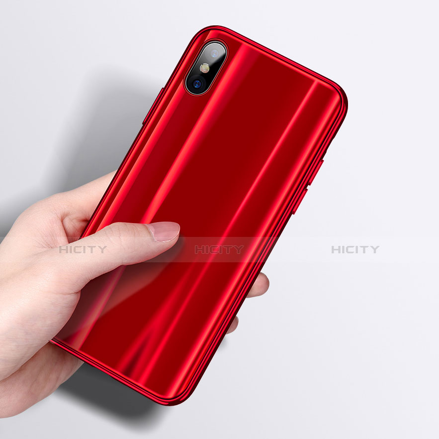 Carcasa Bumper Funda Silicona Transparente Espejo para Apple iPhone X