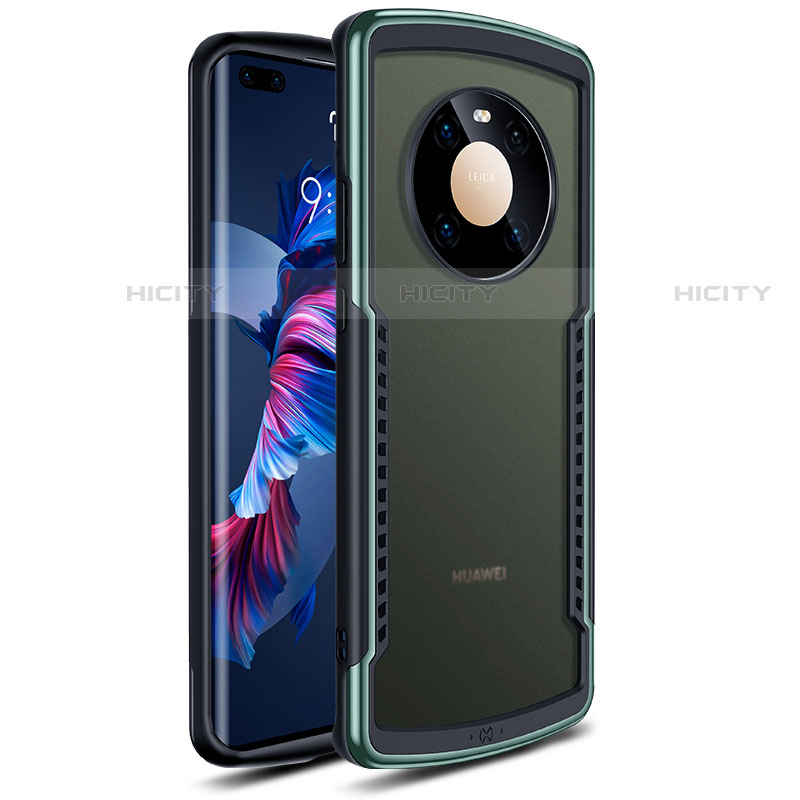 Carcasa Bumper Funda Silicona Transparente Espejo para Huawei Mate 40 Pro Verde