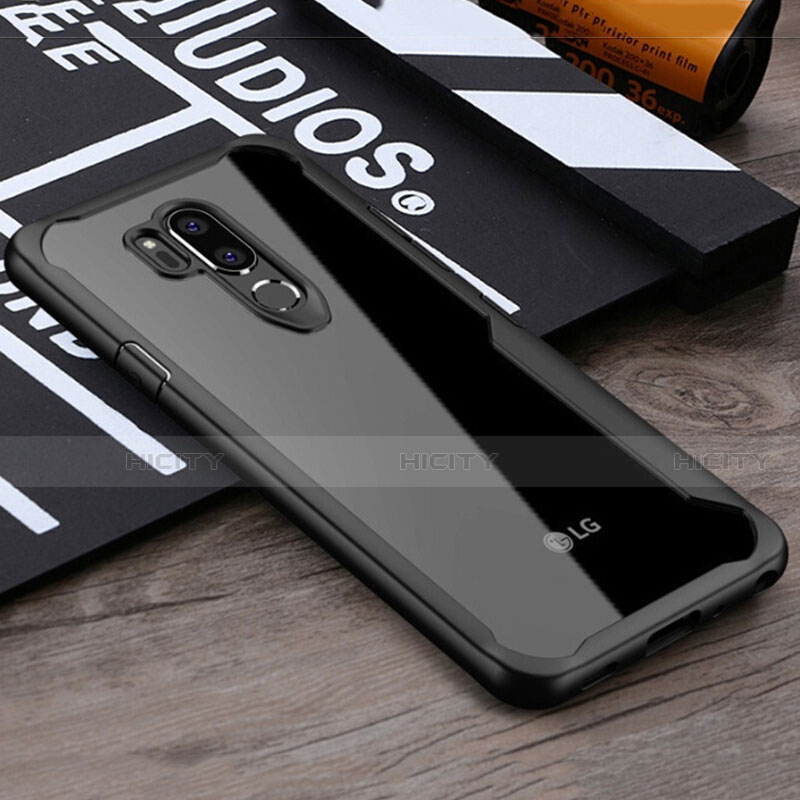 Carcasa Bumper Funda Silicona Transparente Espejo para LG G7 Negro