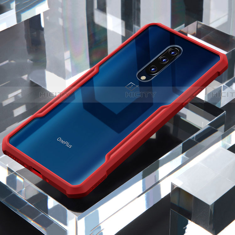 Carcasa Bumper Funda Silicona Transparente Espejo para OnePlus 7 Pro Rojo